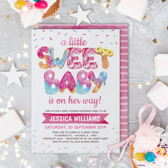 Sweet Candyland arroses Baby shower Invitation (Créateur téléchargé)