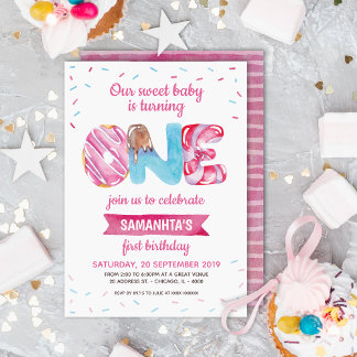 Sweet Candyland First Geburtstag Einladung