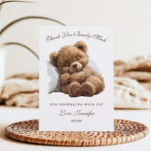 Sweet Caramel Rustic Bear Hug Vielen Dank