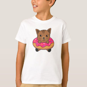 Sweet Cat Funny Animes in Donut Funny Cats T-Shirt
