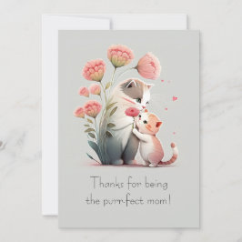 Sweet Cat Mama und Kitten Dankeskarte