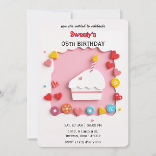 Sweet Celebration Anniversaire Invitation