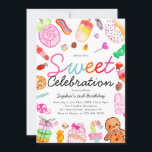 Sweet Celebration Candy Kids Candyland Birthday Einladung<br><div class="desc">Niedliche süße Feier Candy Land Kids Candyland Geburtstag Einladung</div>