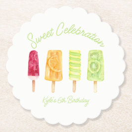 Sweet Celebration Popsicle Birthday Untersetzer