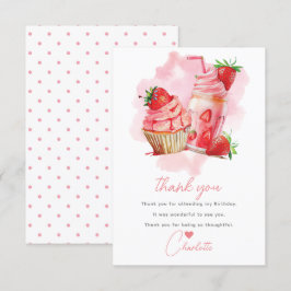 Sweet Celebration Strawberry Birthday Dankeskarte