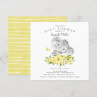 Sweet Cheerful Elephant Baby Boy Dusche