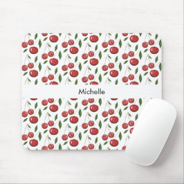 Sweet Cherries Aquarellbilder Mit Monogramm Mousepad
