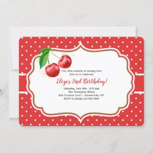Sweet Cherries Invitation de fête d'anniversaire
