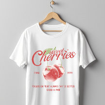 Sweet Cherries Vintage Halftone Forbidden Fruit