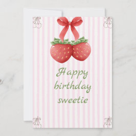 Sweet Cherry Birthday - Rosa & Weiß Elegance Einladung