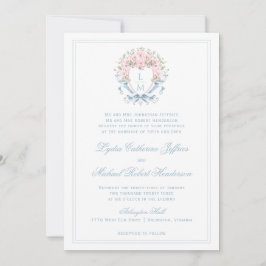 Sweet Cherry Blossom Wappen | Monografische Hochze Einladung