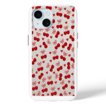 Sweet Cherry Bow iPhone 15 Case 🍒