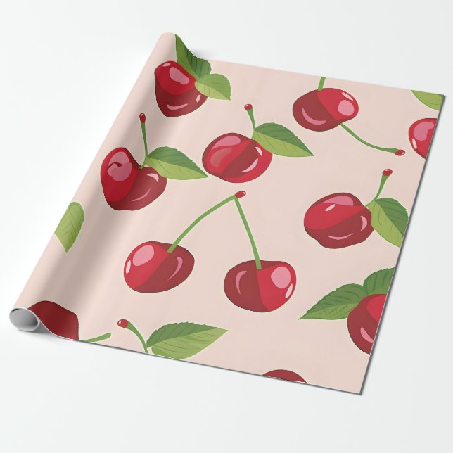 Sweet Cherry Delight Geschenkpapier (Ungerollt)