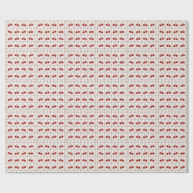 🎁 Sweet Cherry Holiday Gift Wrap Collection Geschenkpapier (Flach)