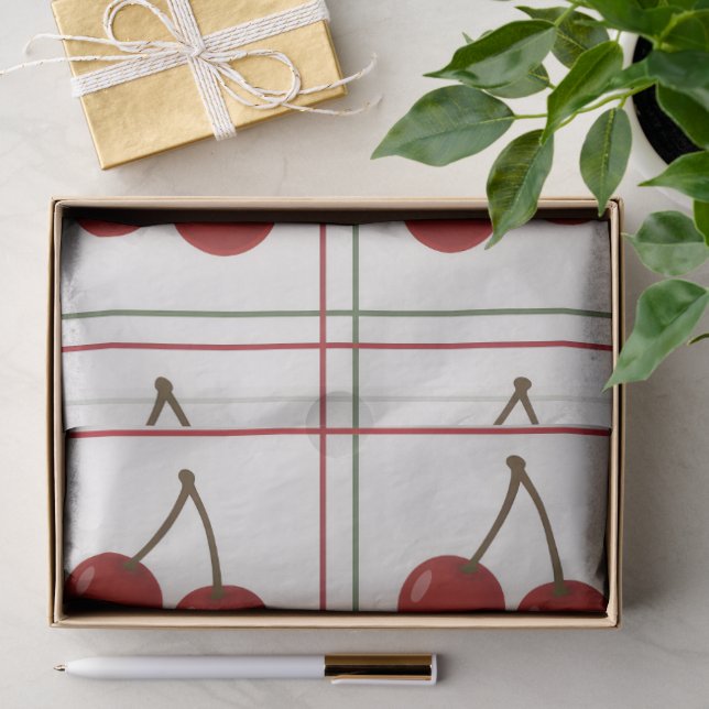 🎁 Sweet Cherry Holiday Gift Wrap Collection Seidenpapier (Geschenk)