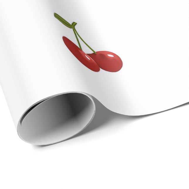 🍒 Sweet Cherry Minimal Elegant Tissue Paper Geschenkpapier (Rolleneckpunkt)
