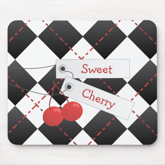 Sweet Cherry Raute Mousepad (Vorne)