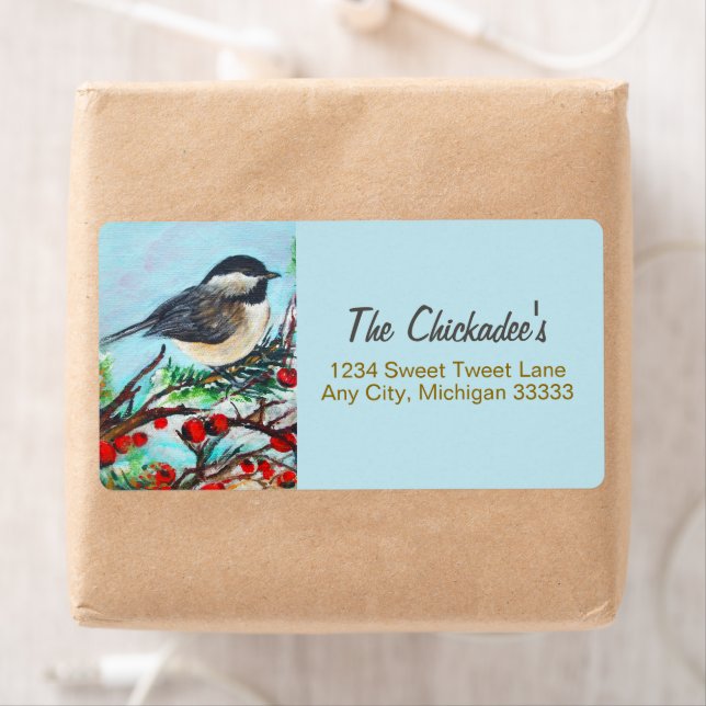 Sweet Chickadee Song Bird Label (Insitu)