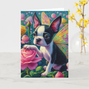 Sweet Chien Fairy Roses Toutes les Occasions Carte