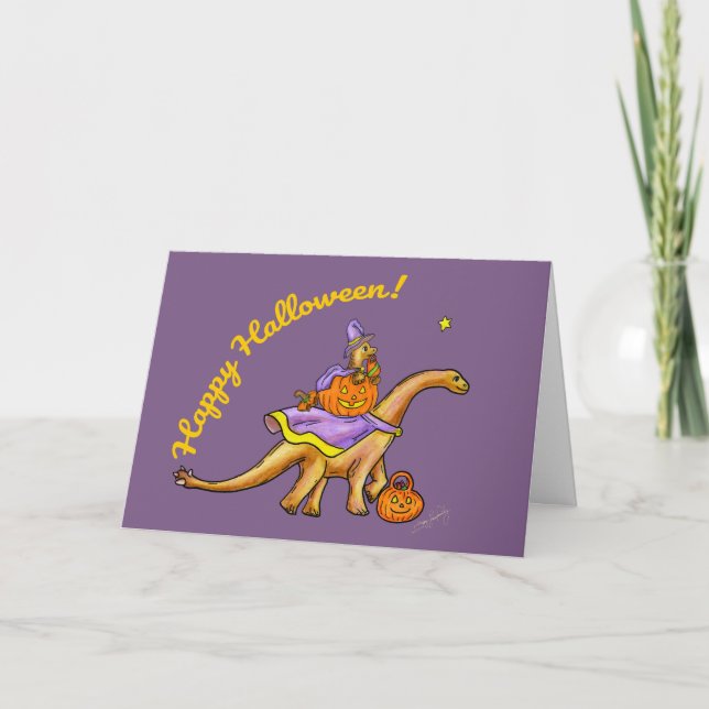Sweet Child & Me Dinosaurier Halloween Card Karte (Vorderseite)