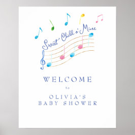 Sweet Child of Mine Musical Baby Shower Poster
