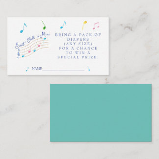 Sweet Child of Mine Musical Diaper Raffle Begleitkarte