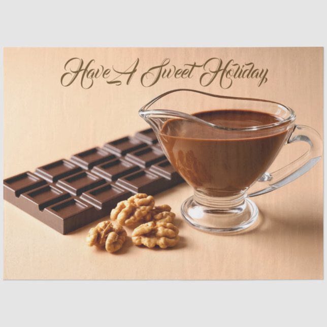 Sweet Chocolate And Chocolate Paste Bowl Custom Seidenpapier (Vorderseite)