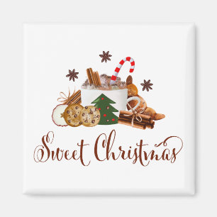 Sweet Christmas Frappuccino Cookie Cinnamon Kunst Magnet