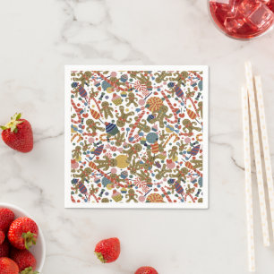 Sweet Christmas Gingerbread Man Candy Cane Delight Serviette