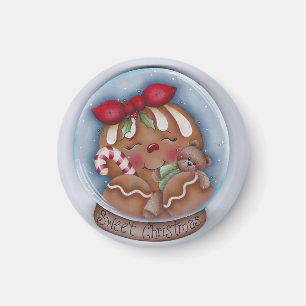 Sweet Christmas Gingerbrot und Bärenmagnet Magnet