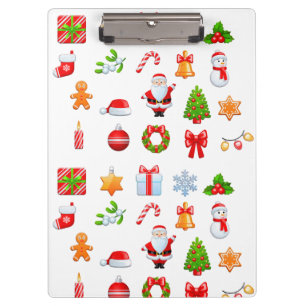 Sweet Christmas Icons Design Klemmbrett