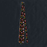 Sweet Christmas Icons Design Krawatte<br><div class="desc">Cooles Weihnachtsgeschenk,  die Hintergrundfarbe ändern.</div>