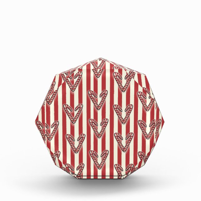 Sweet Christmas, Red White Stripes Fotoblock (Vorderseite)