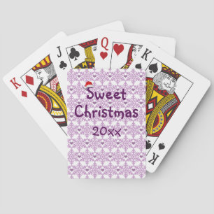 Sweet Christmas Snowflake Muster Spielkarten