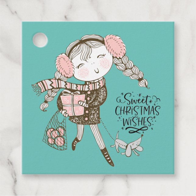 Sweet Christmas Wünsche Geschenkanhänger (Vorderseite)