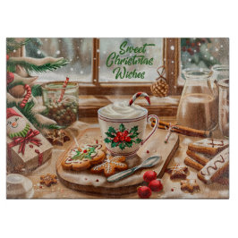 Sweet Christmas Wünsche Schneidebrett