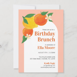 Sweet Citrus Anniversaire Brunch Invitation