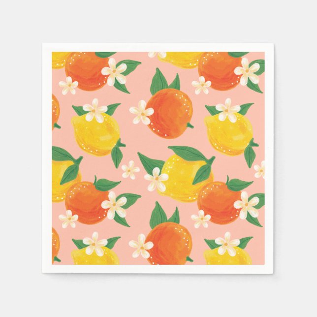 Sweet Citrus Summer Napkin Serviette (Vorderseite)