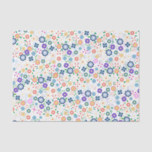 Sweet Colorful Ditsy Floral Pattern Seidenpapier