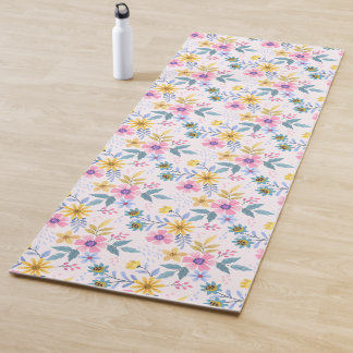 Sweet colorful floral  yogamatte