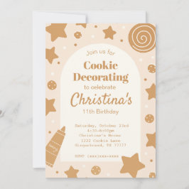 Sweet Cookie Decorating Birthday Invitation Einladung