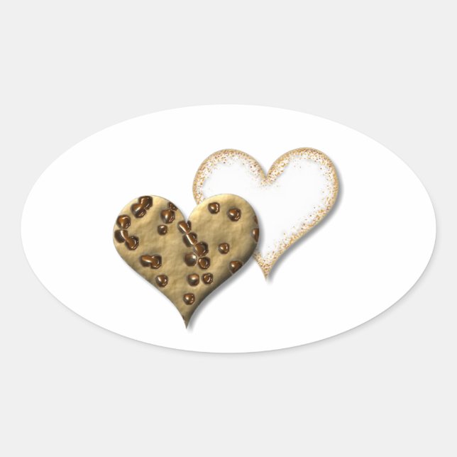 Sweet Cookie Liebe Ovaler Aufkleber (Vorderseite)
