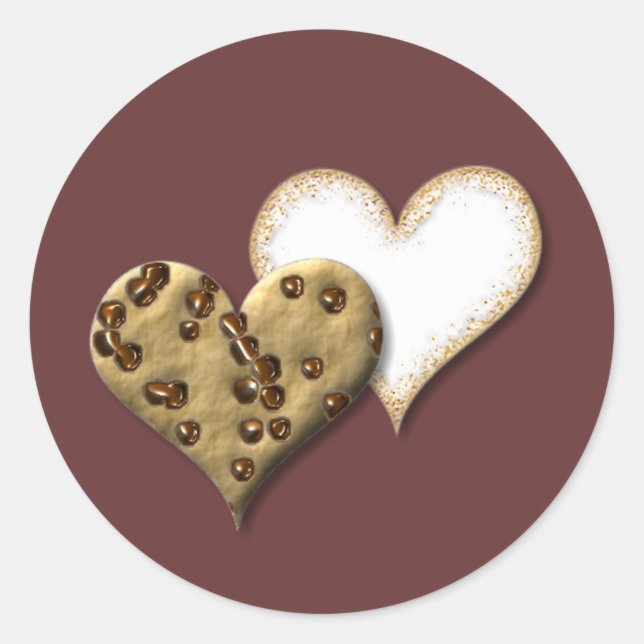 Sweet Cookie Liebe Runder Aufkleber (Vorderseite)