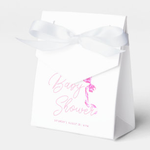 Sweet Coquette Pink Bow Krawatte Elegant Babydusch Geschenkschachtel