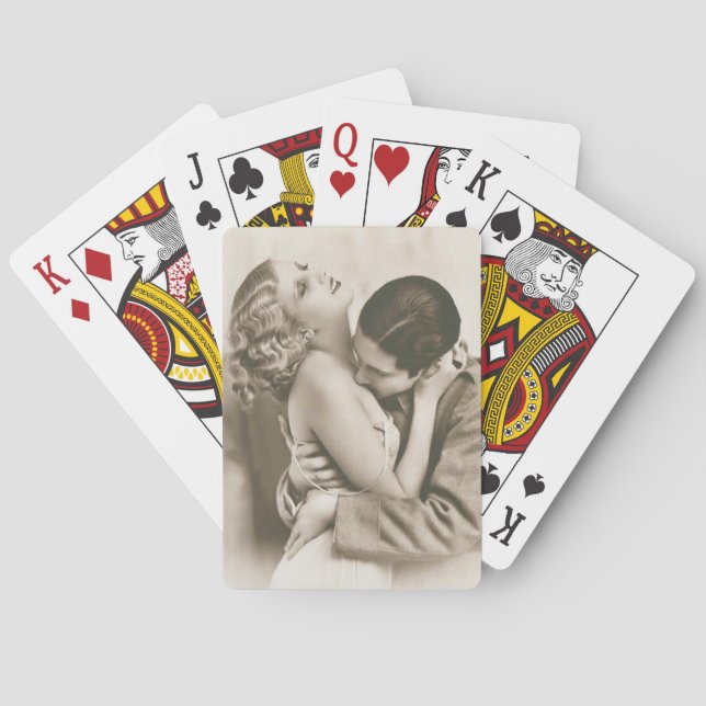 Sweet Couple Kissing Spielkarten (Rückseite)