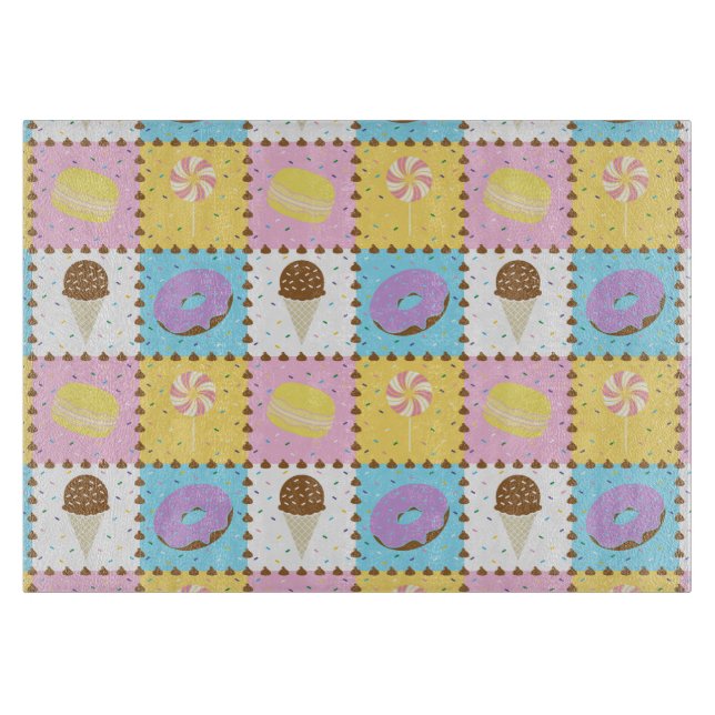 Sweet Cravings Glass Cutting Board Schneidebrett (Vorderseite)