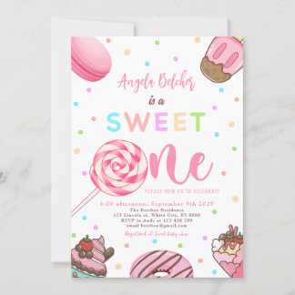 Sweet Cream Celebration Sweet One Birthday Party Einladung