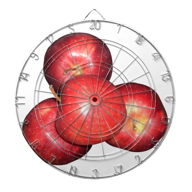Sweet & Crisp Red Apples - Bio Fruchtwerbung Dartscheibe (vorne)