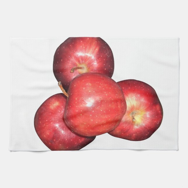 Sweet & Crisp Red Apples - Bio Fruchtwerbung Handtuch (Horizontal)