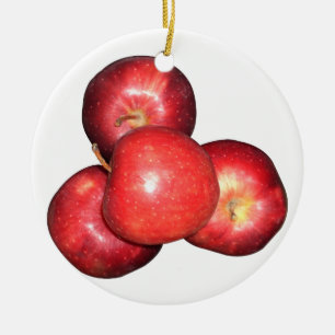 Sweet & Crisp Red Apples - Bio Fruchtwerbung Keramikornament